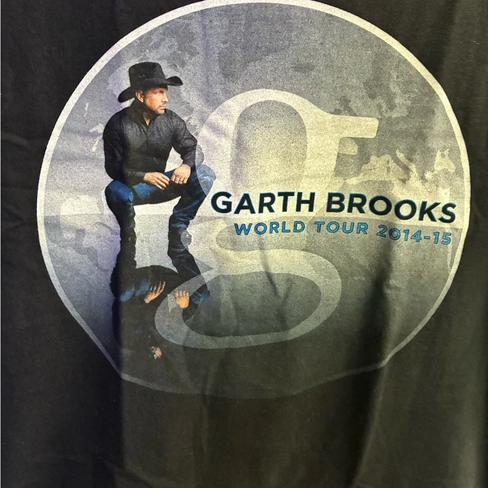 5/$20 Garth Brooks World Tour 2014-2015 Country Music SzL Concert‎ T-shirt Black